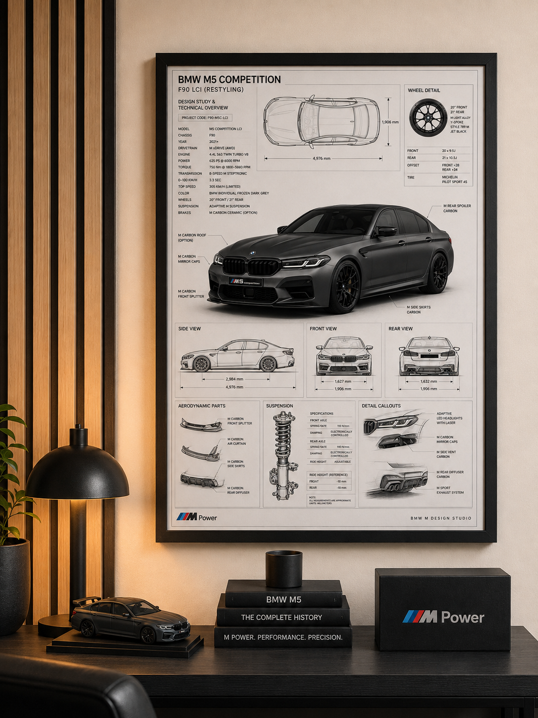 BMW M5 Competition (F90 LCI) Technical Design Print